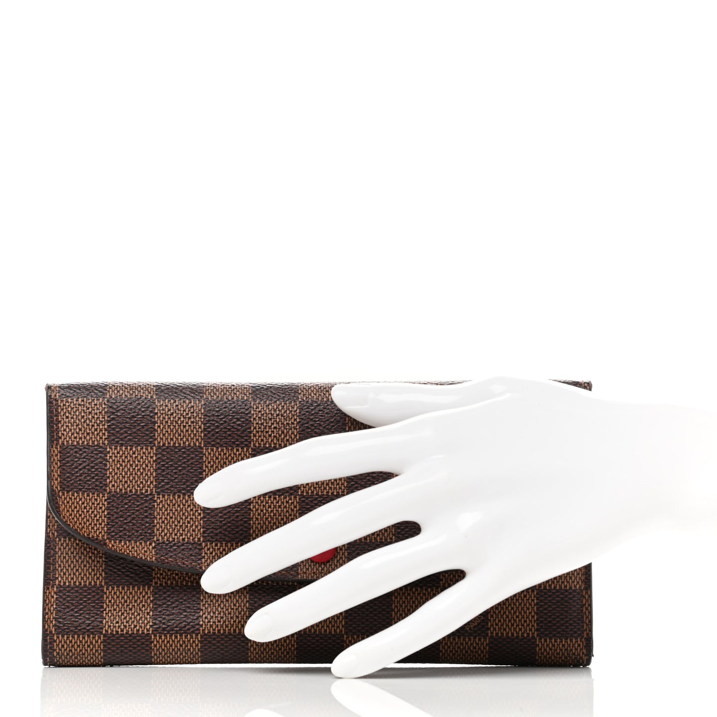 Damier Ebene Emilie Wallet Red