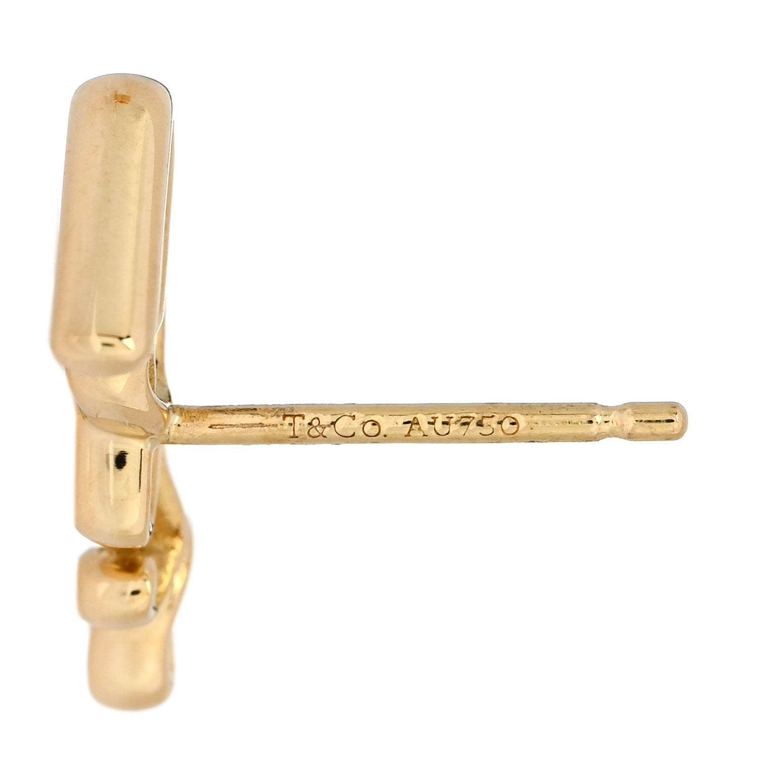 Tiffany 18K Yellow Gold Paloma's Graffiti Love Single Earring 4 of 4