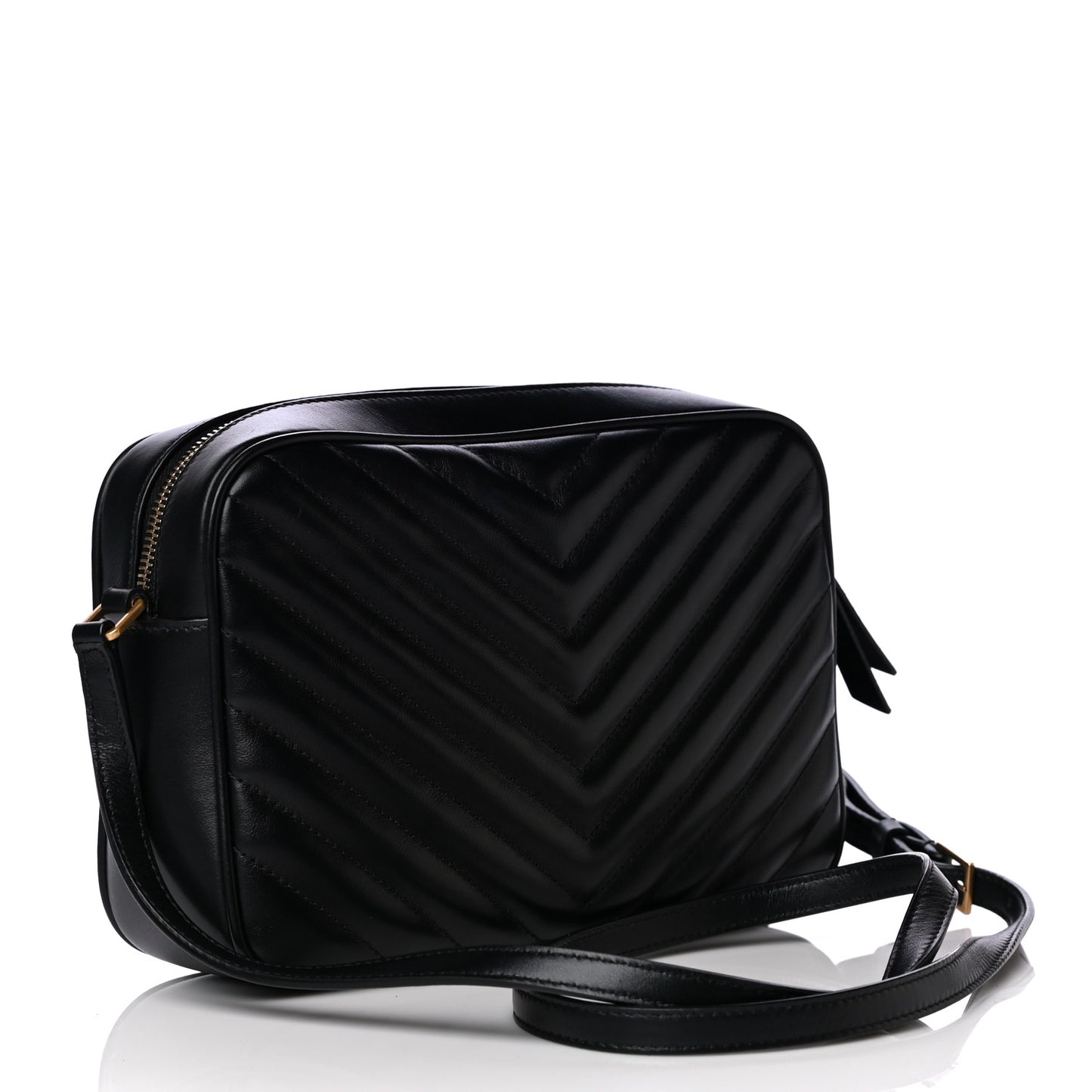 Calfskin Matelasse Monogram Lou Camera Bag Black