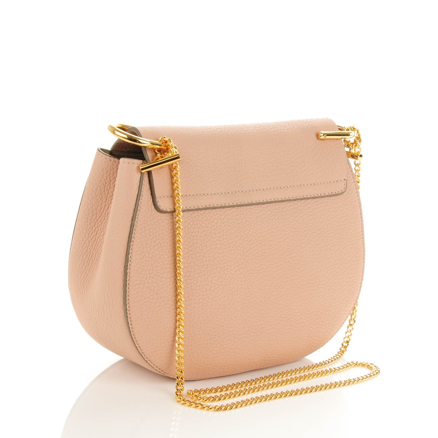 Chloe Grained Lambskin Drew Shoulder Bag Cement Pink 3 of 8