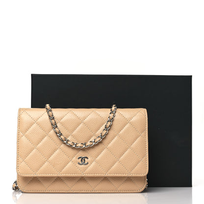 Chanel Caviar Quilted Wallet on Chain WOC Beige 12 of 12