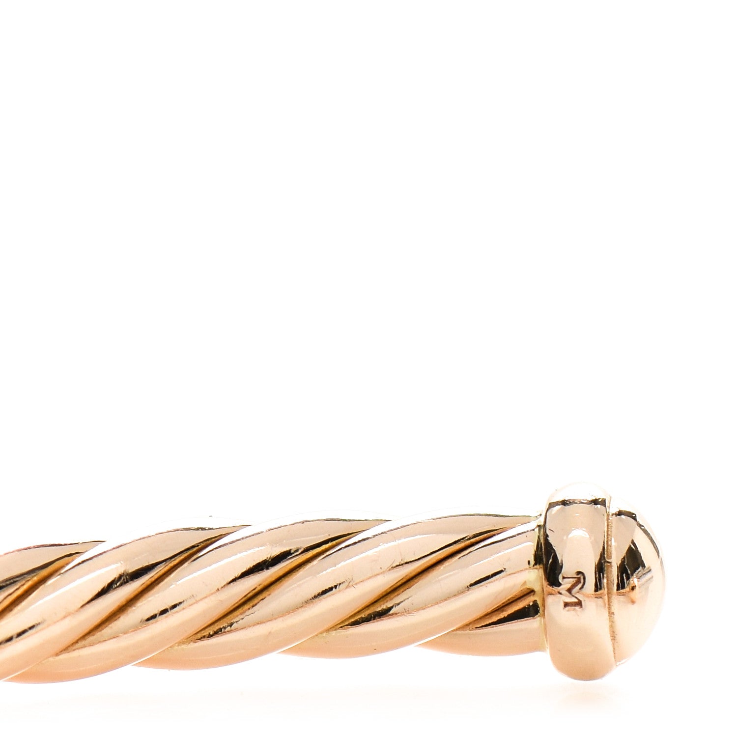 David Yurman 18K Rose Gold 4mm Cablespira Bracelet 4 of 4