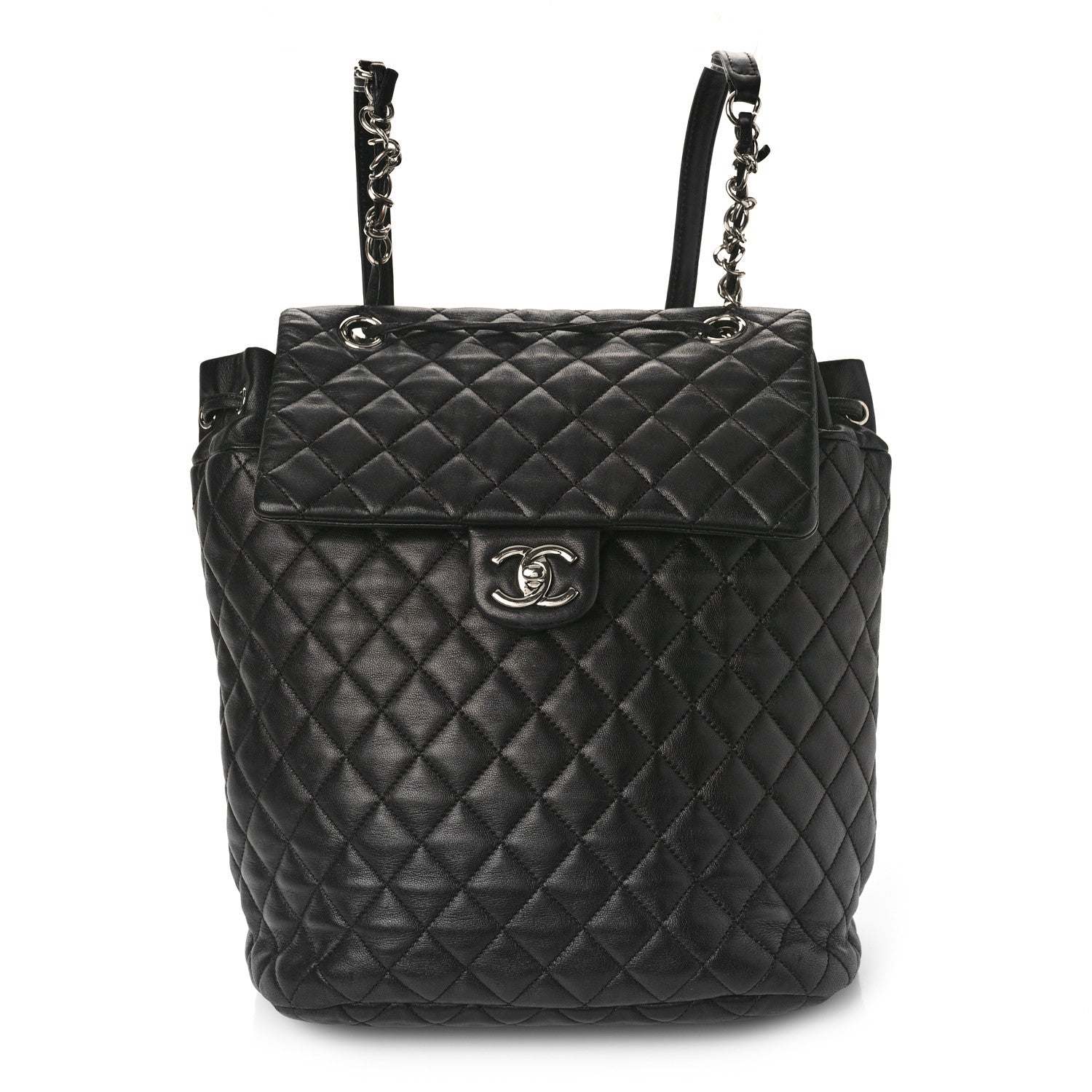 Chanel Calfskin Quilted Large Urban Spirit Backpack Black 1 of 15