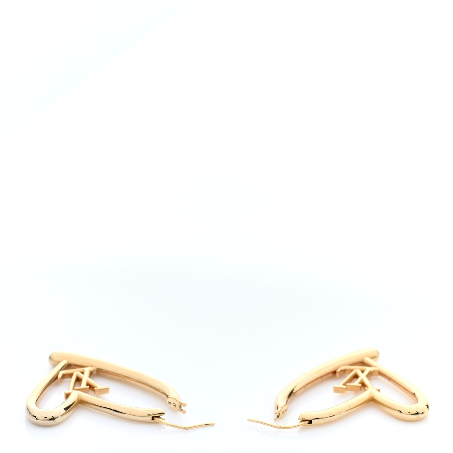 Louis Vuitton Metal Fall In Love Hoop Earrings GM Gold 3 of 5