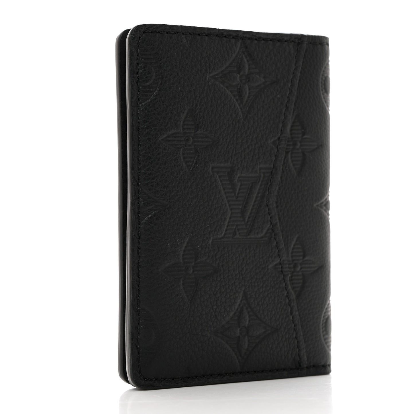 Calfskin Monogram Shadow Pocket Organizer Black