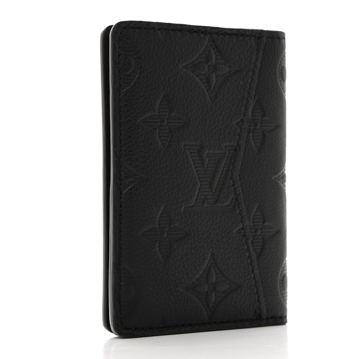 Louis Vuitton Calfskin Monogram Shadow Pocket Organizer Black 3 of 6