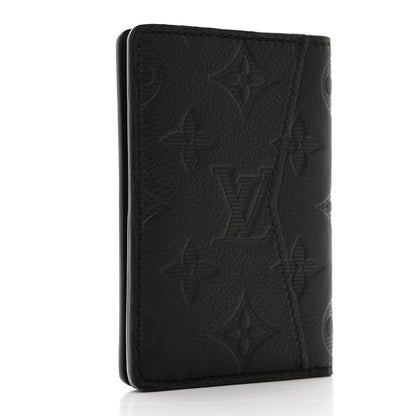 Louis Vuitton Calfskin Monogram Shadow Pocket Organizer Black 3 of 6
