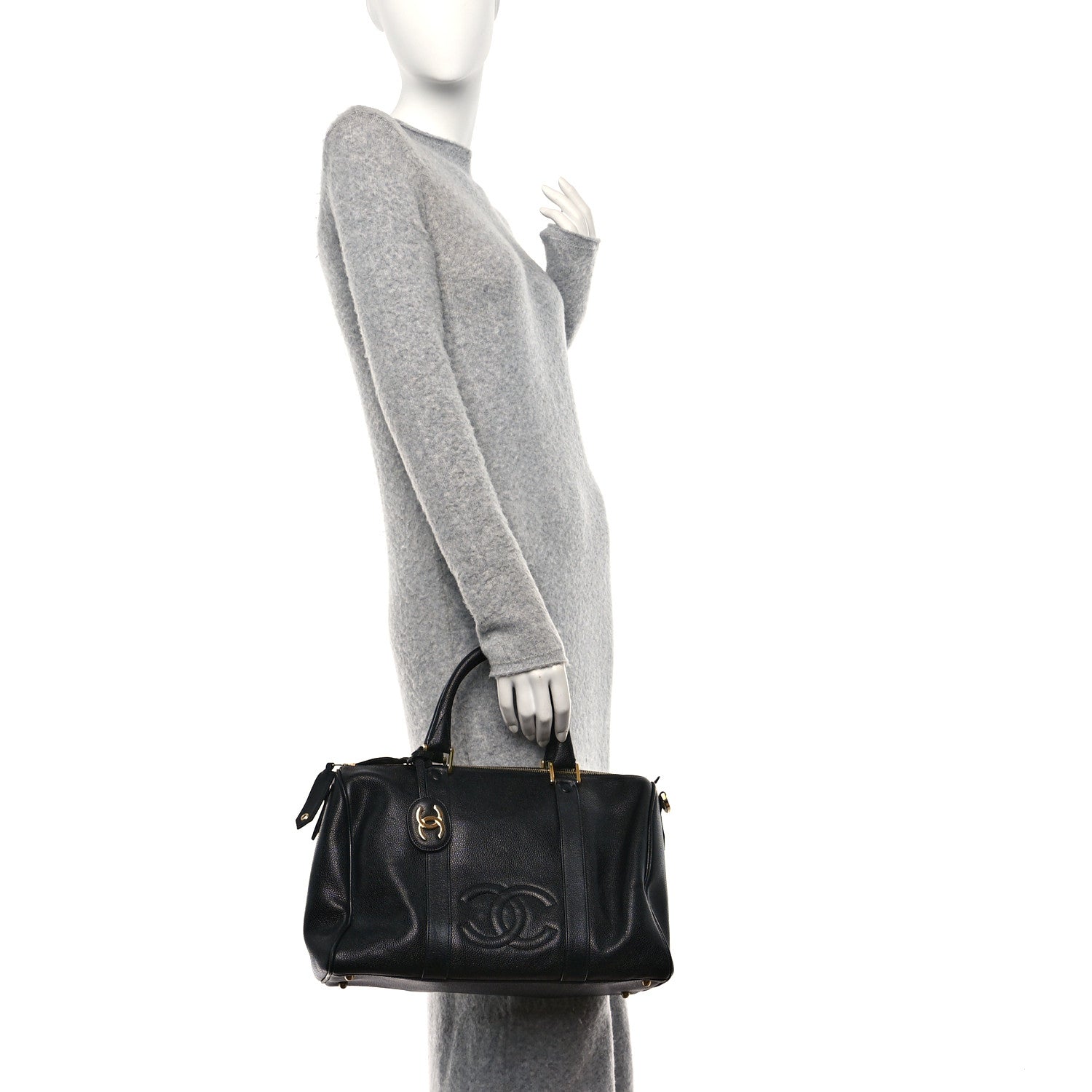 Chanel Caviar Timeless CC Duffel Bag Black 3 of 12