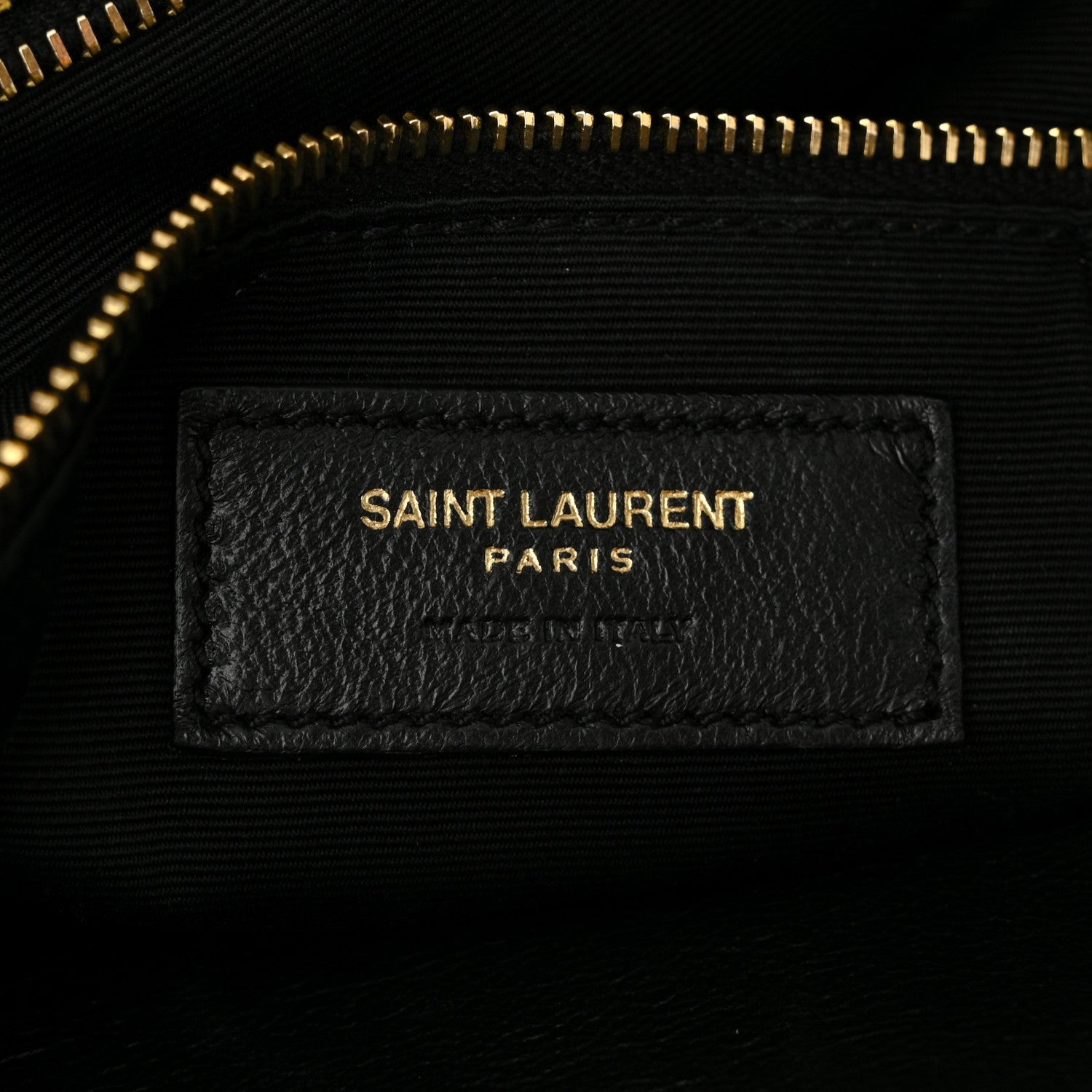 Saint Laurent Crinkled Calfskin Matelasse Monogram Medium Niki Chain Satchel  Black Ocra 6 of 10