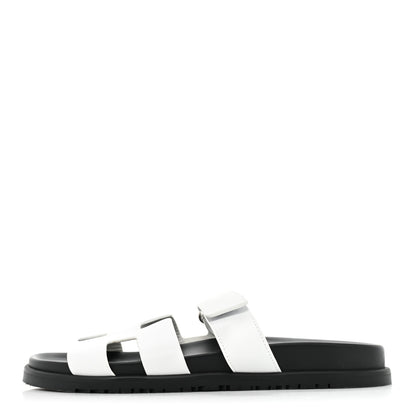 Hermes Calfskin Womens Chypre Sandals 41 White 1 of 9