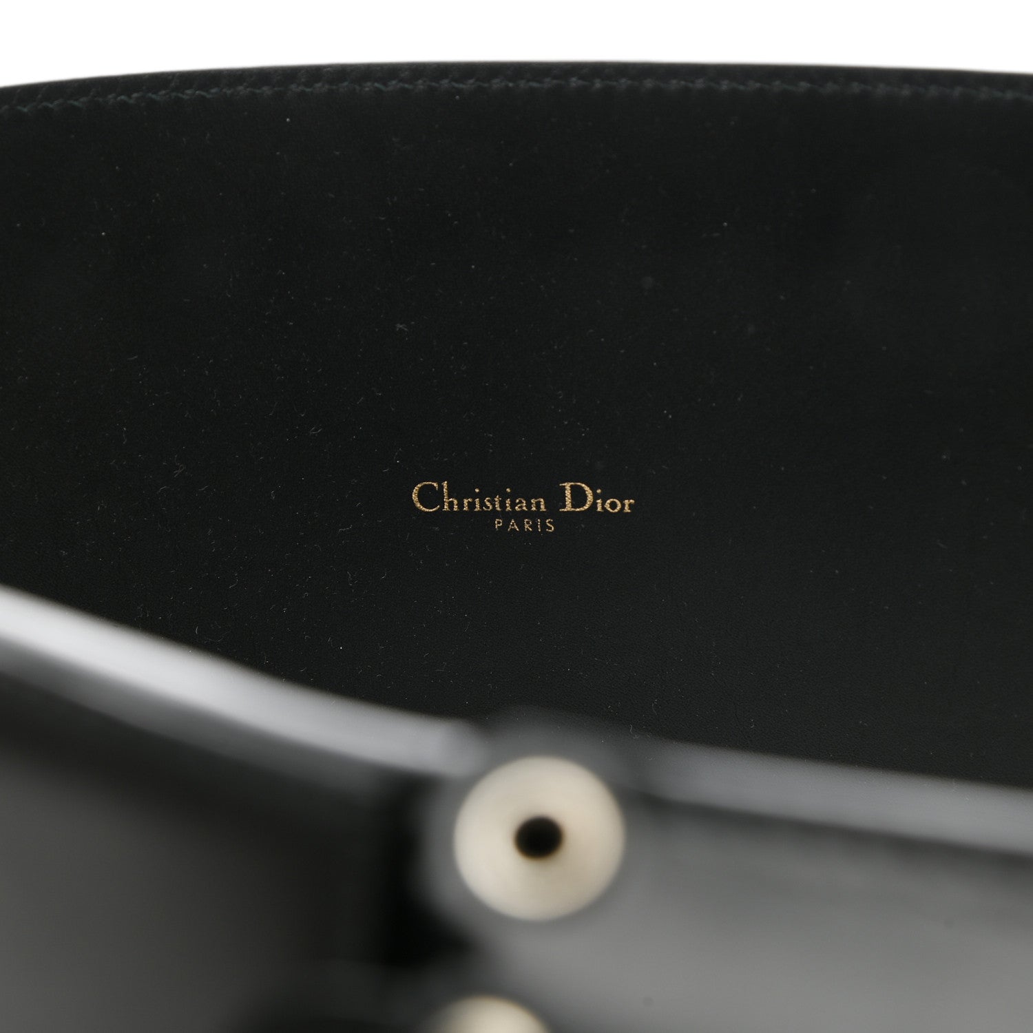 Christian Dior Calfskin Saddle Belt 80 Black 3 of 6