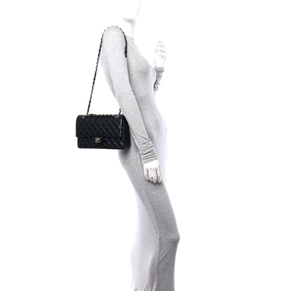 Chanel Lambskin Quilted Medium Double Flap Black 2 of 11