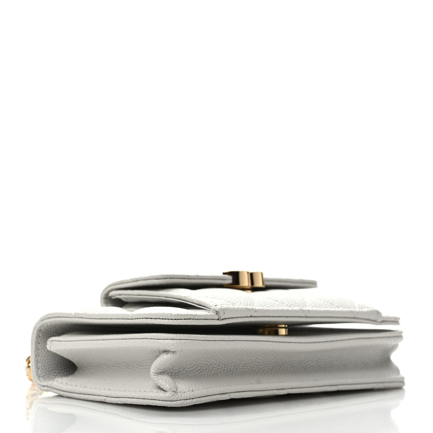 Chanel Caviar Quilted Pocket Twins Clutch With Chain White 4 of 10