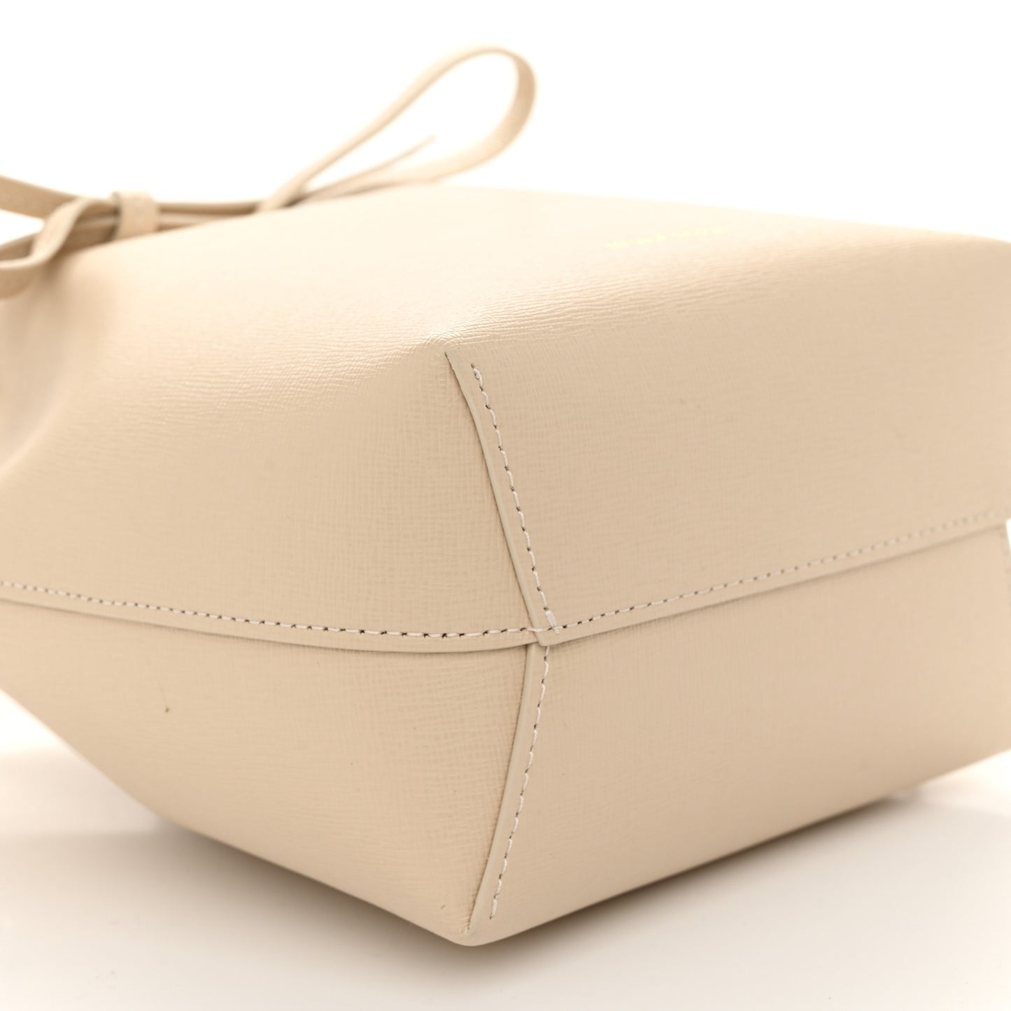 Saffiano Mini Bucket Bag Beige