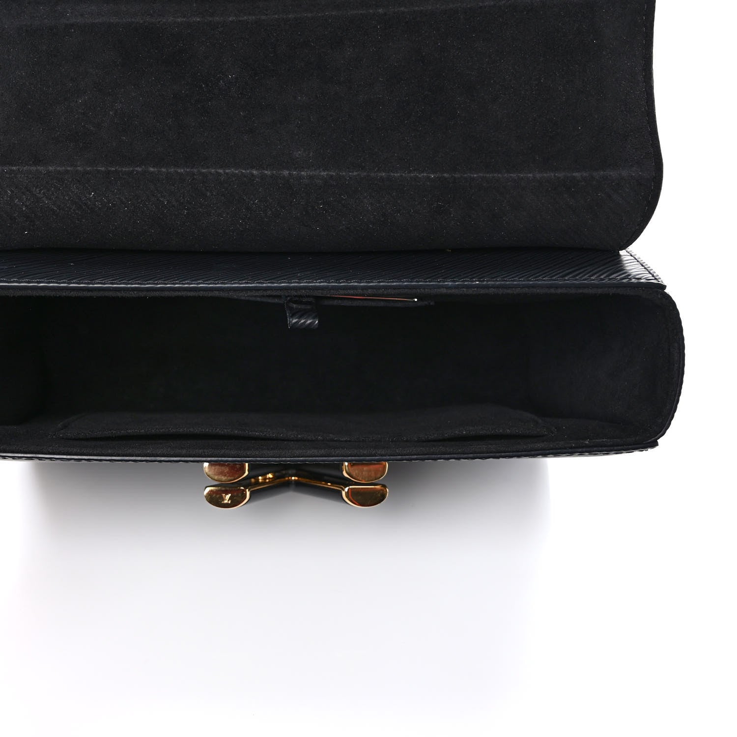 Louis Vuitton Epi Twist Shoulder Bag MM Matte Black Gold 6 of 10