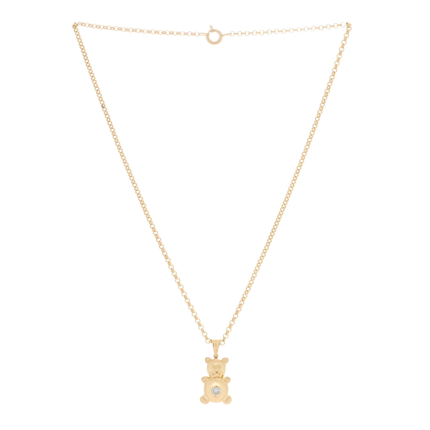 18K Yellow Gold Diamond Bubu Necklace