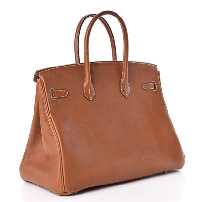 Hermes Natural Barenia Faubourg Birkin 35 Fauve 4 of 46