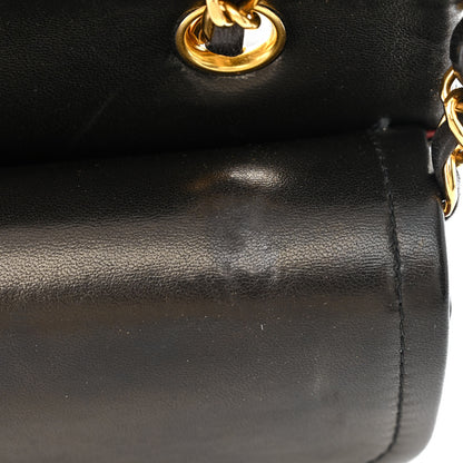 Chanel Lambskin Quilted Medium Double Flap Black 12 of 13