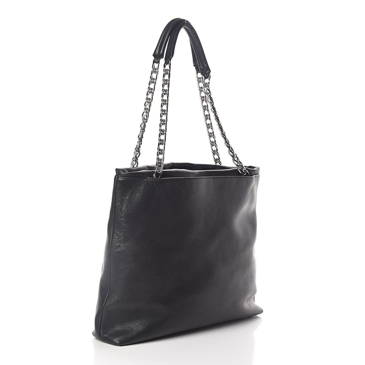 Chanel Caviar Large CC Tuck Tote Black 3 of 10