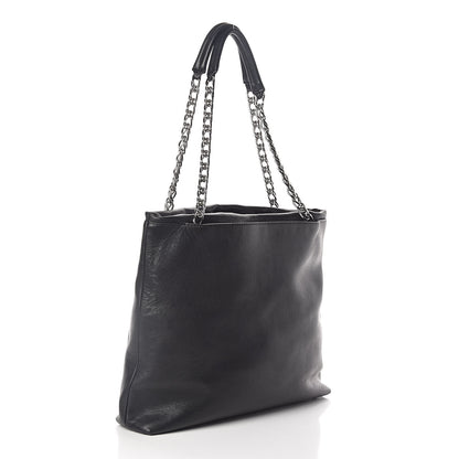 Chanel Caviar Large CC Tuck Tote Black 3 of 10