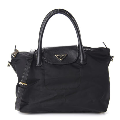 Prada Tessuto Nylon Saffiano Tote Black 1 of 11