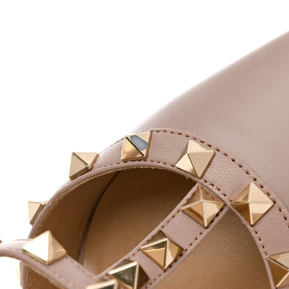 Valentino Garavani Calfskin Nappa Rockstud Ankle Strap 100mm Pumps 39 Poudre 9 of 10