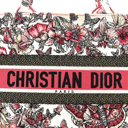 Christian Dior Canvas Embroidered Medium Butterfly Print Book Tote Multicolor 8 of 10