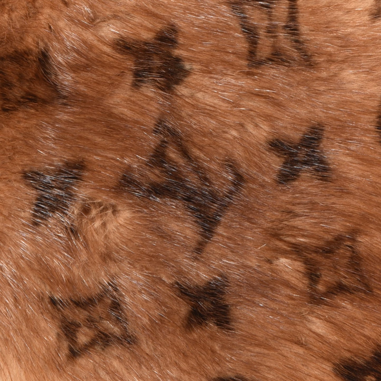 Monogram Mink Fur Scarf Stole Wrap