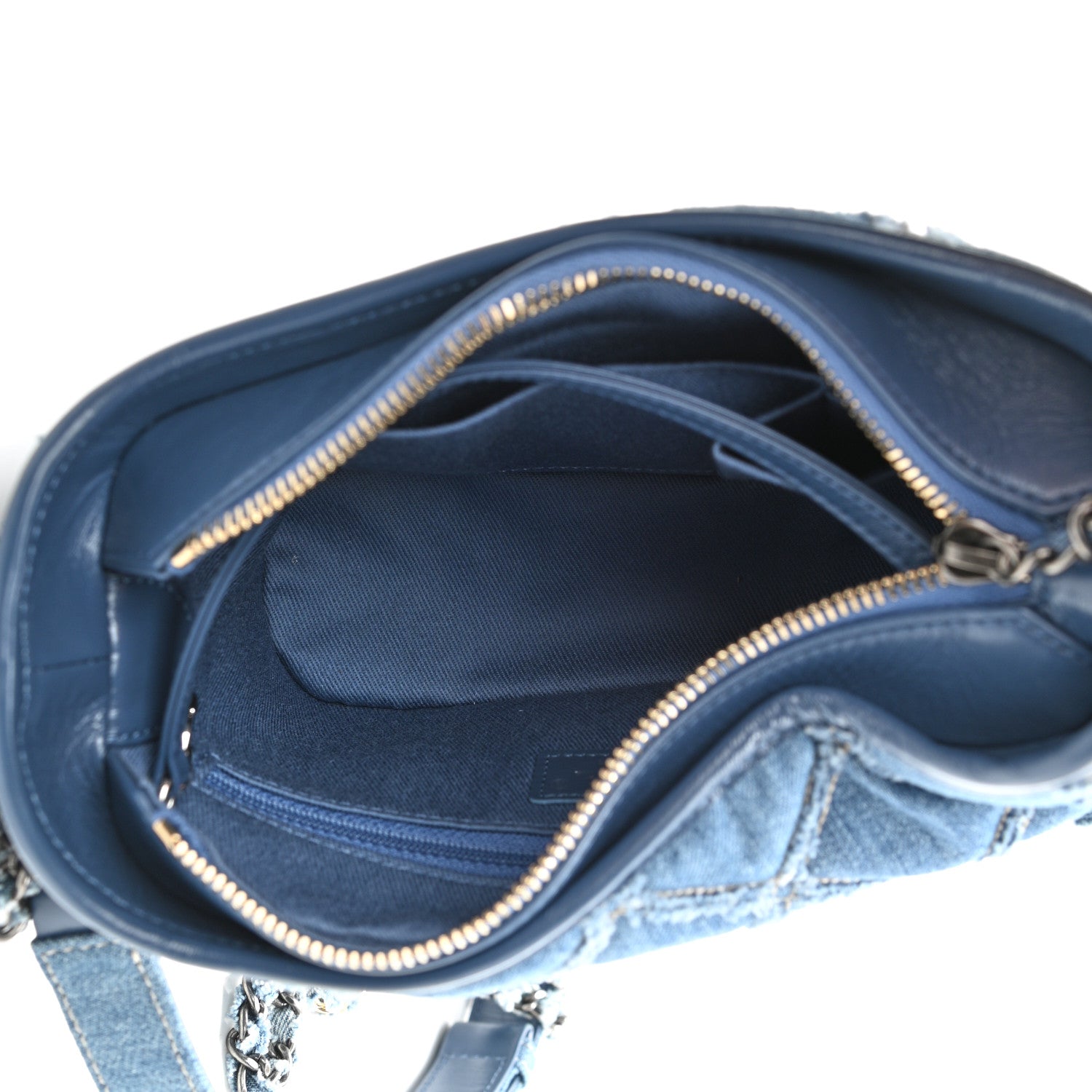Chanel Denim Calfskin Small Gabrielle Hobo Blue 5 of 10