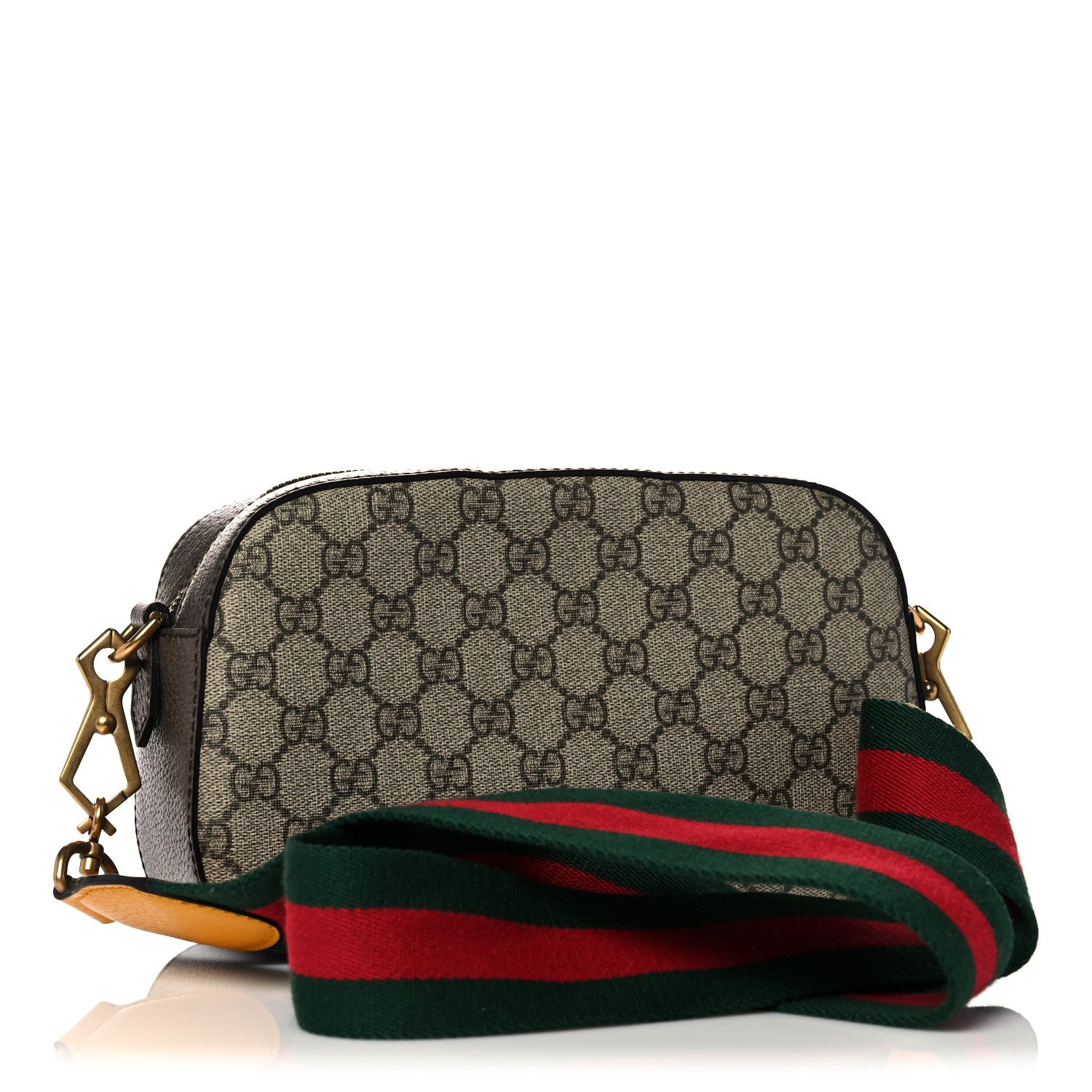 Gucci GG Supreme Monogram Web Neo Vintage Shoulder Bag Beige New Acero Crop 3 of 13