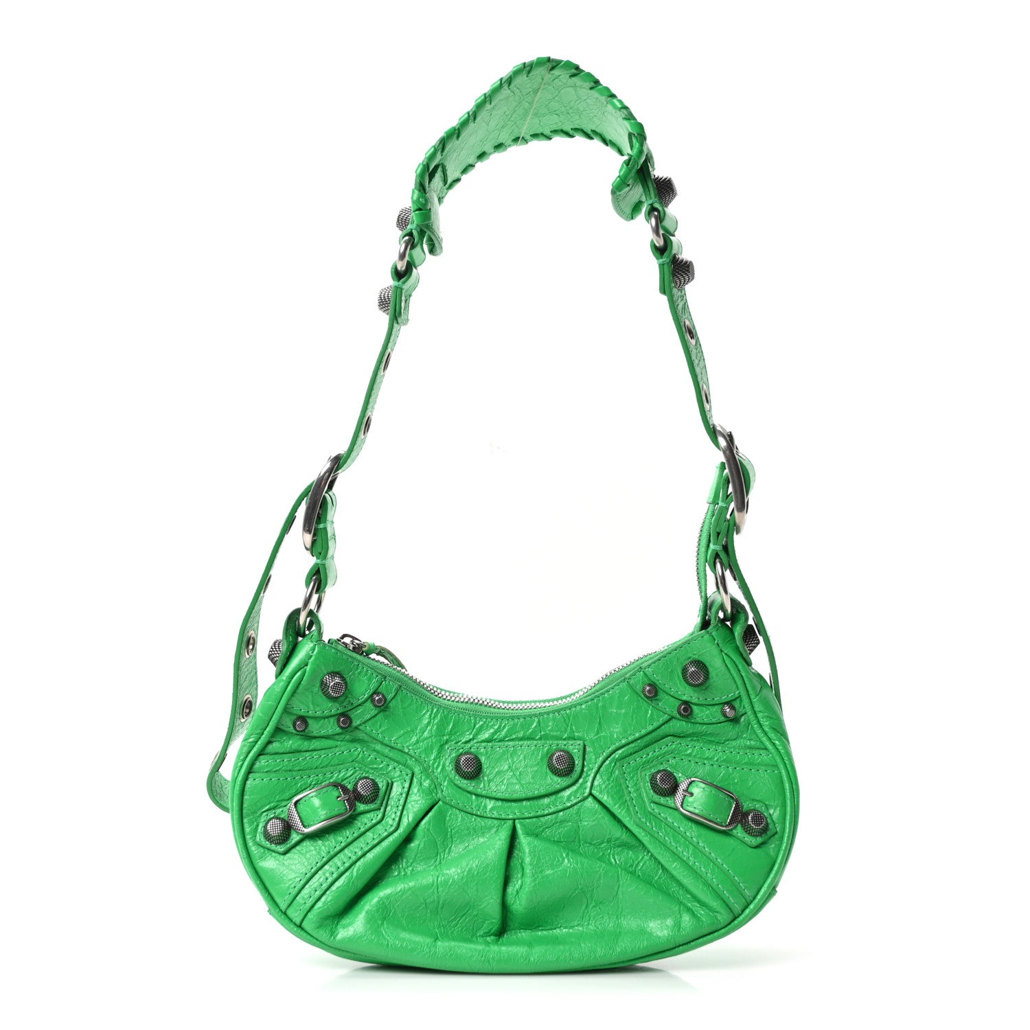 Balenciaga Agneau Arena Le Cagole Shoulder Bag XS Vivid Green 1 of 11