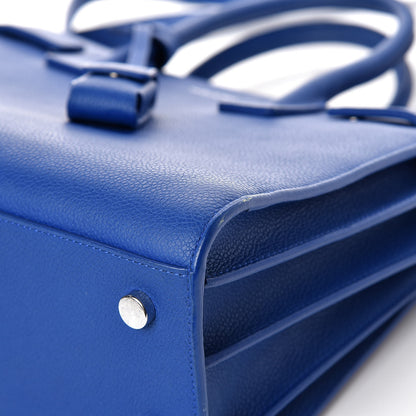 Saint Laurent Grained Calfskin Baby Sac De Jour Royal Blue 10 of 14