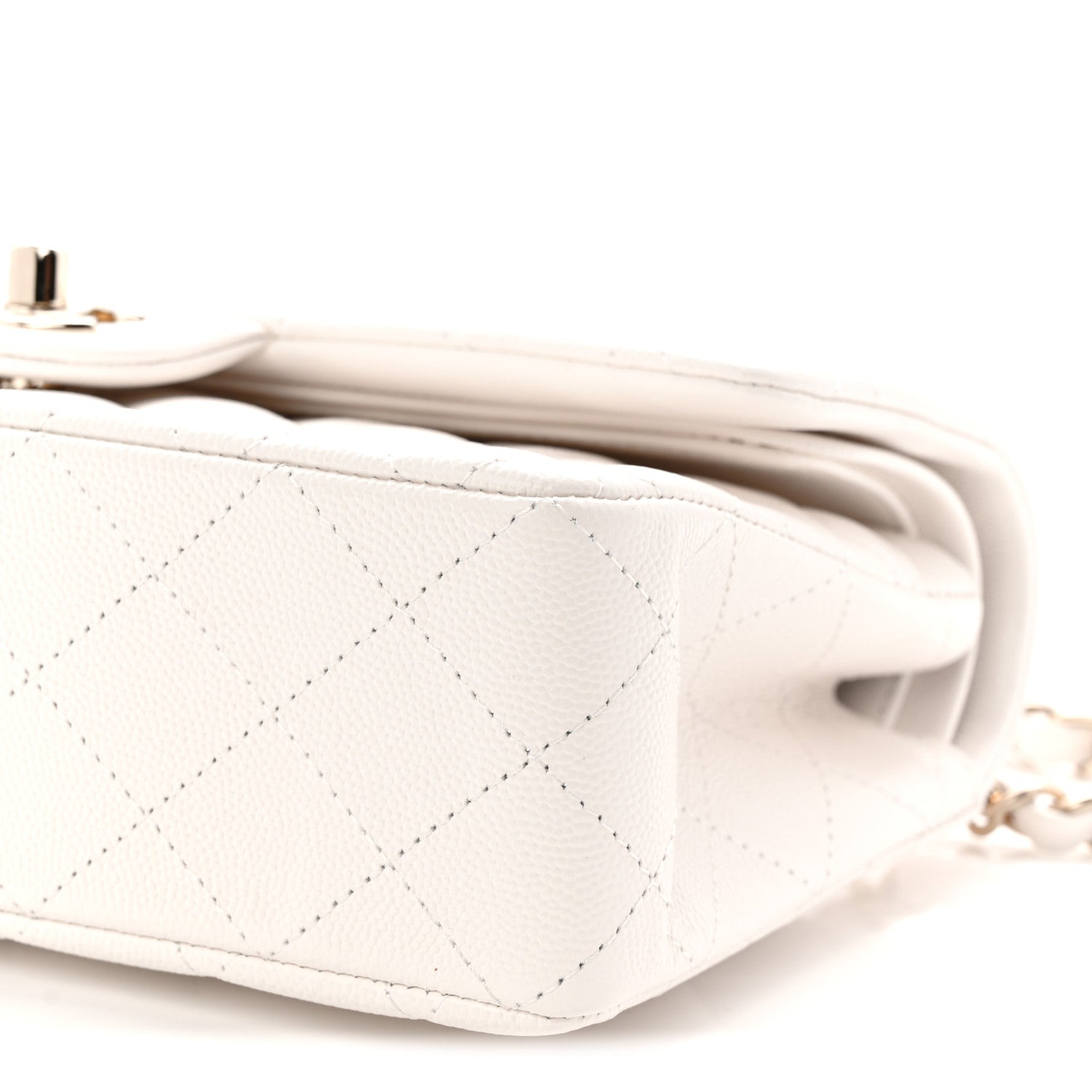 Chanel Caviar Quilted Small Double Flap White 10 of 11