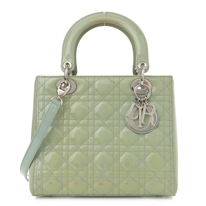 Christian Dior Patent Cannage Medium Lady Dior Blue Alcier 1 of 17