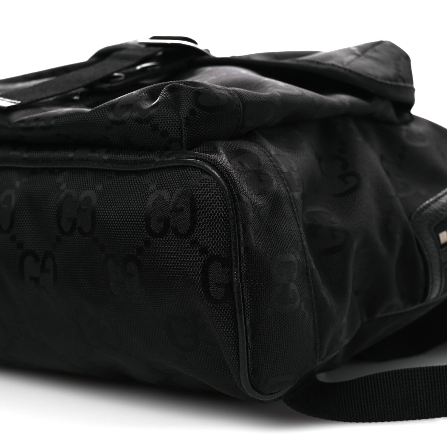 Gucci Econyl Nylon Monogram Off The Grid Backpack Black 10 of 11