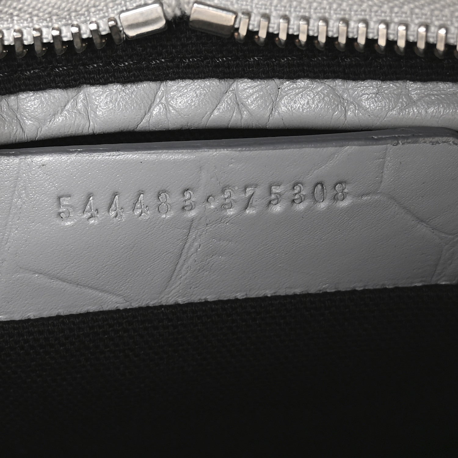 Alexander McQueen Calfskin Crocodile Embossed Mini Skull Padlock Zip Around Tote Grey 7 of 11