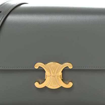Celine Shiny Calfskin Medium Triomphe Pebble 8 of 10