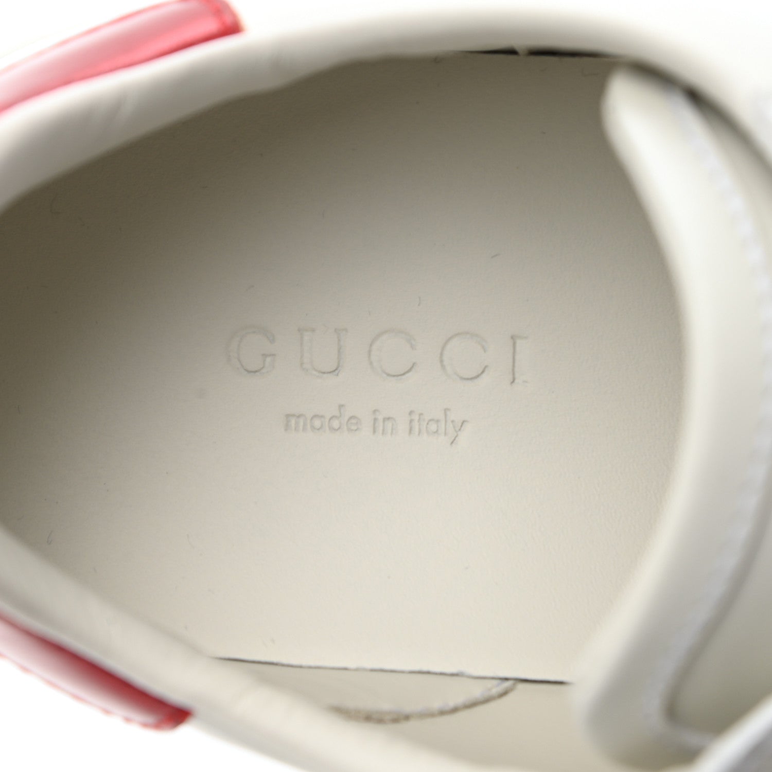 Gucci Miro Soft Calfskin Interlocking G Womens New Ace Sneakers 35 White Red Flame Green 7 of 10