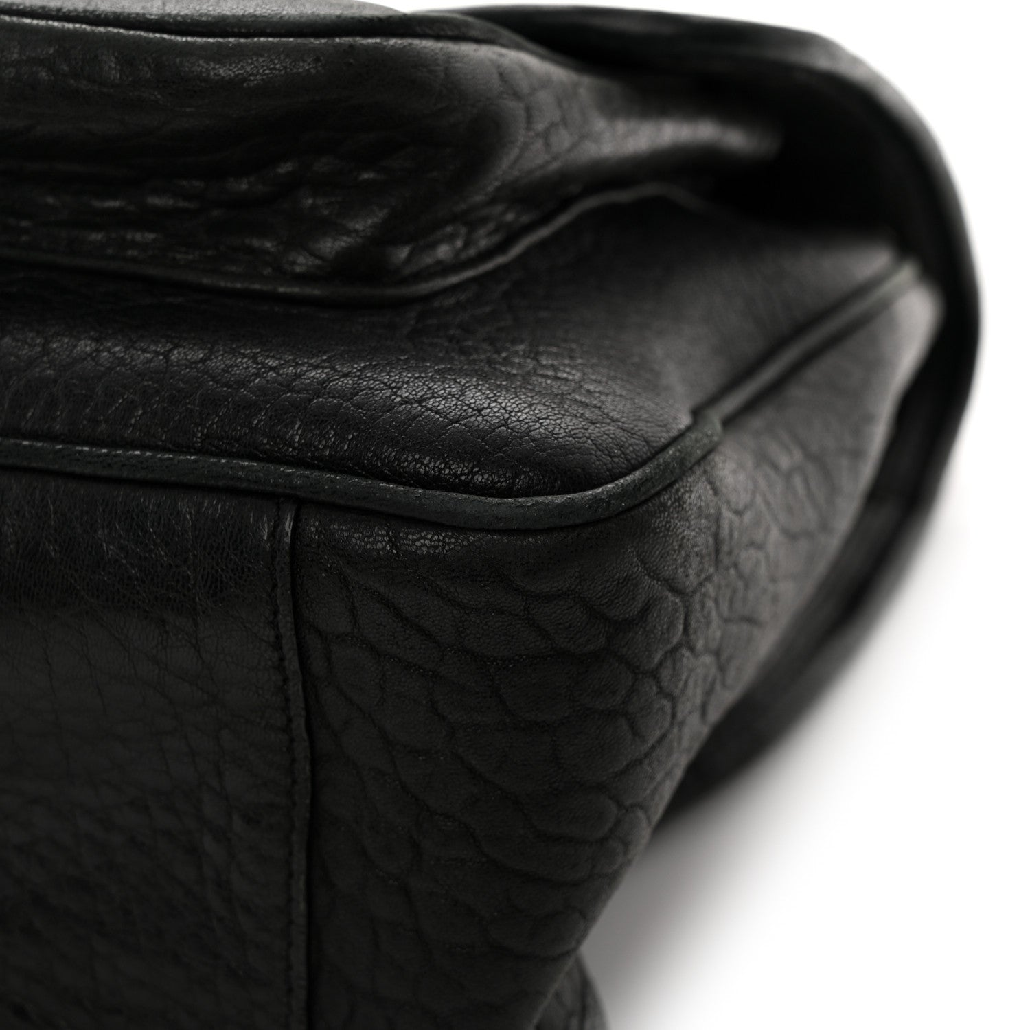 Saint Laurent Grained Lambskin Monogram Large Niki Chain Satchel Black 12 of 13