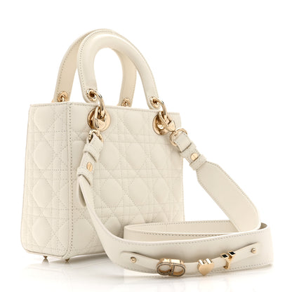 Christian Dior Lambskin Cannage Small My ABCDior Lady Dior White 3 of 10