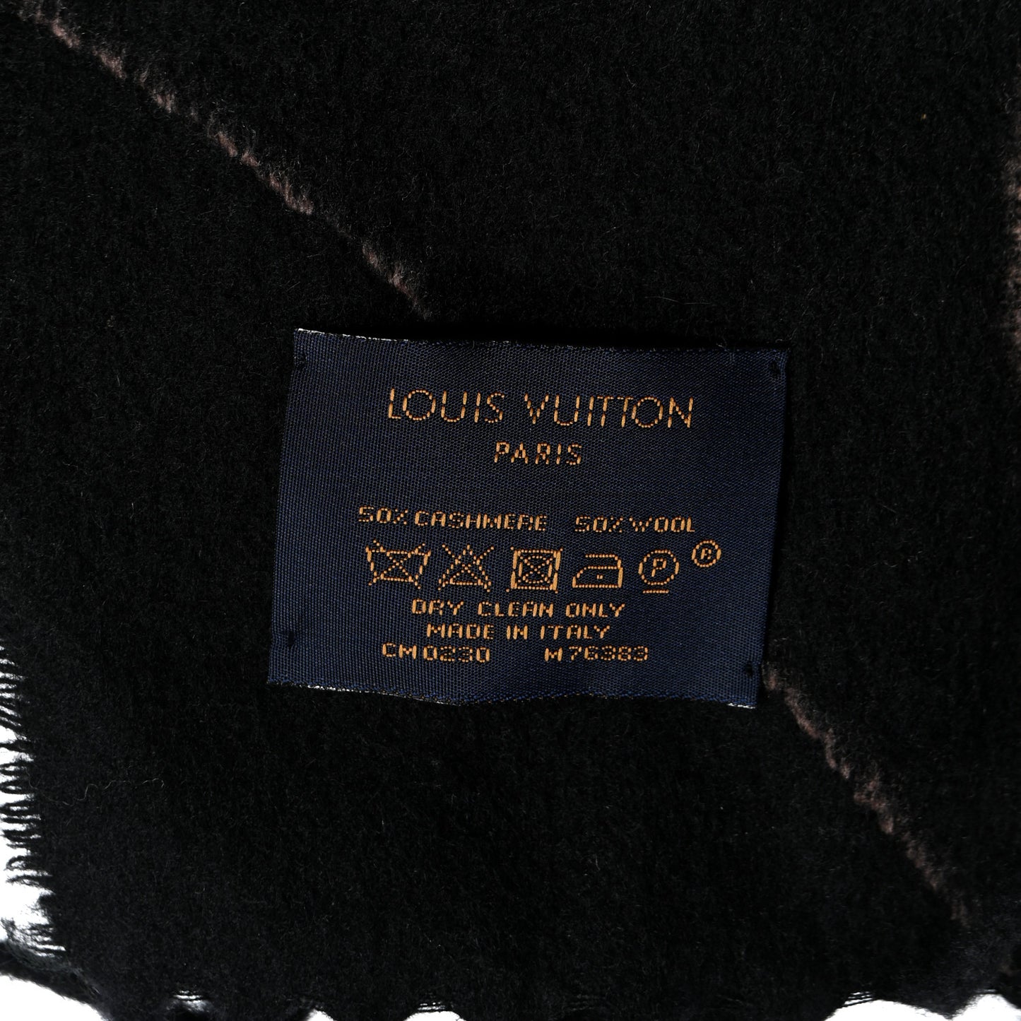 Cashmere Wool Oversized Monogram The Ultimate Scarf Black