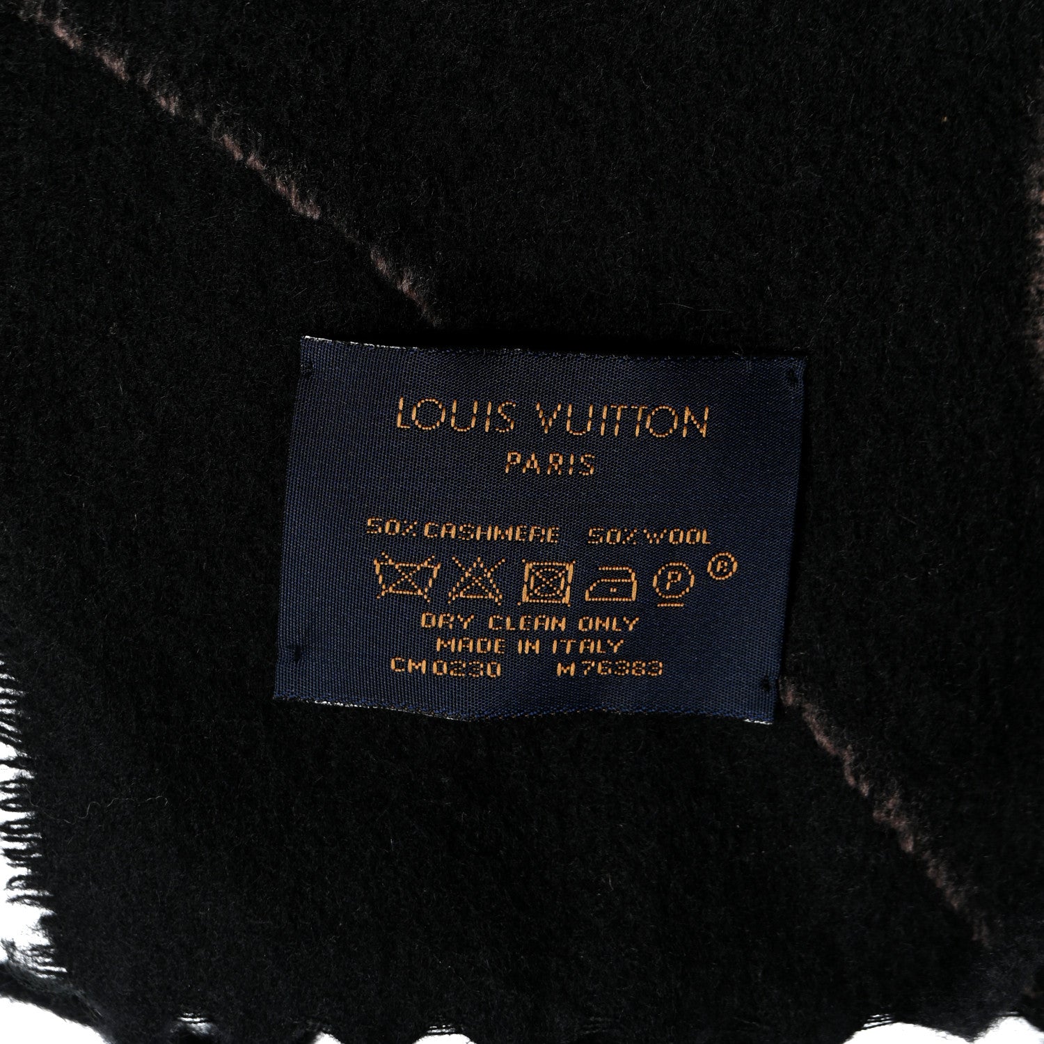 Louis Vuitton Cashmere Wool Oversized Monogram The Ultimate Scarf Black 3 of 3