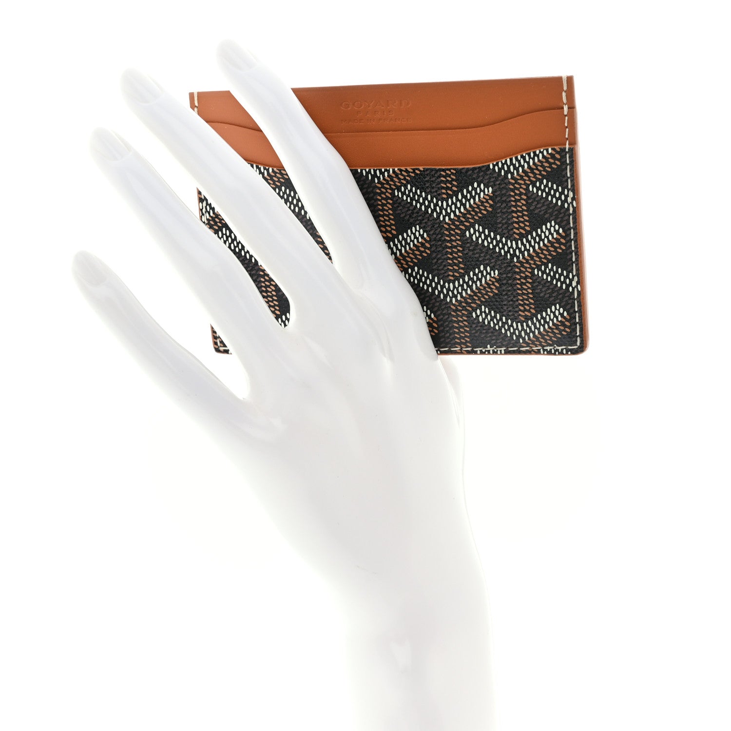 Goyard Goyardine Saint Sulpice Card Holder Black Gold 2 of 7