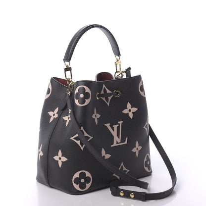 Louis Vuitton Empreinte Monogram Giant Neonoe MM Black Beige 4 of 11