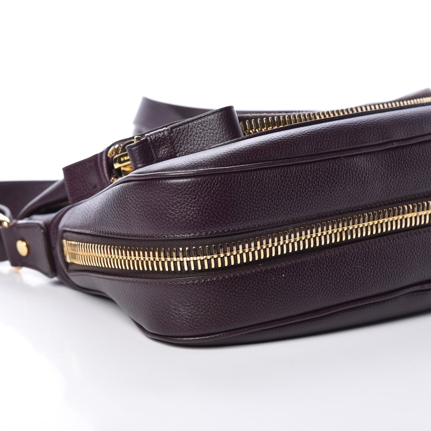 Pebbled Calfskin Medium Jennifer Crossbody Bag Wine