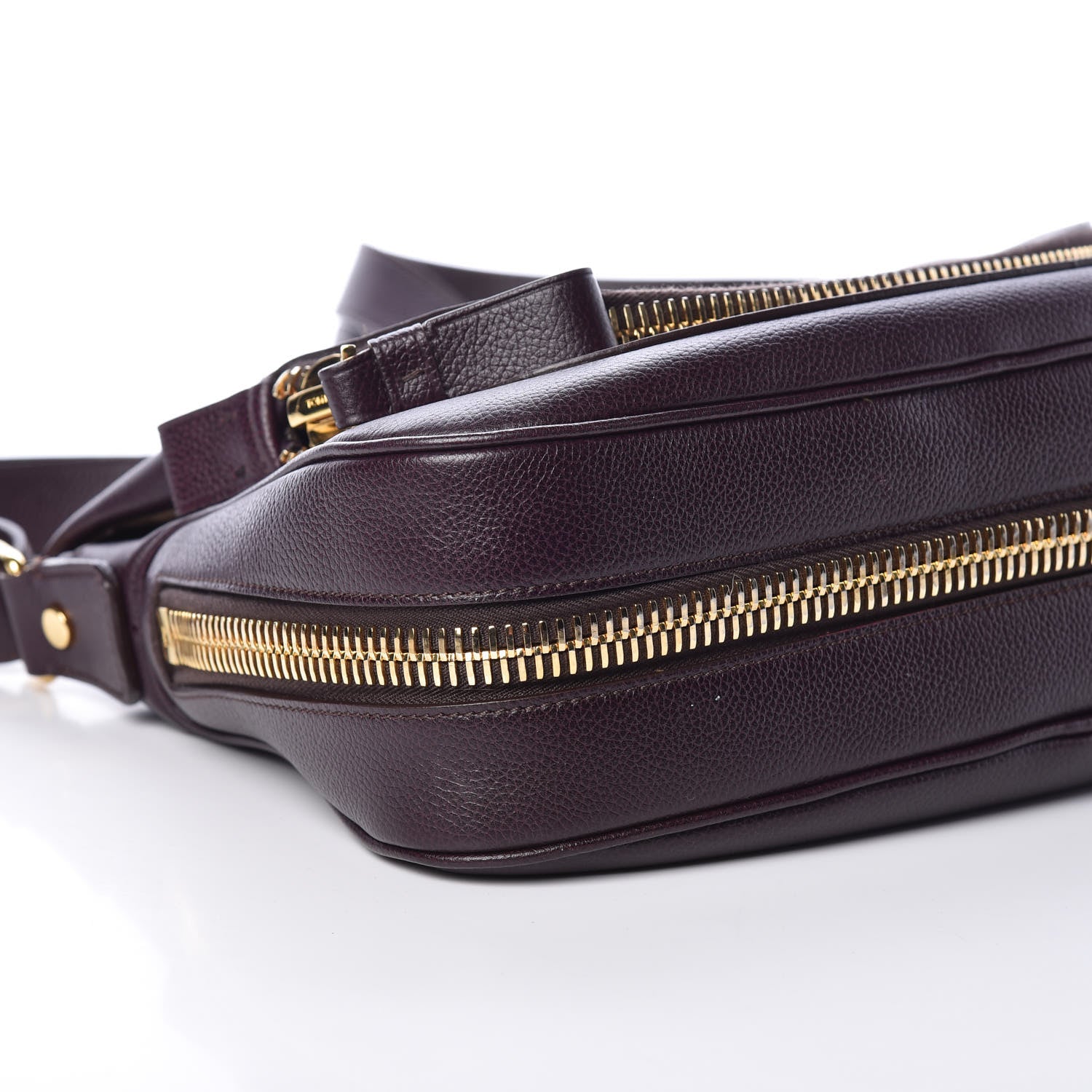 Tom Ford Pebbled Calfskin Medium Jennifer Crossbody Bag Wine 7 of 8