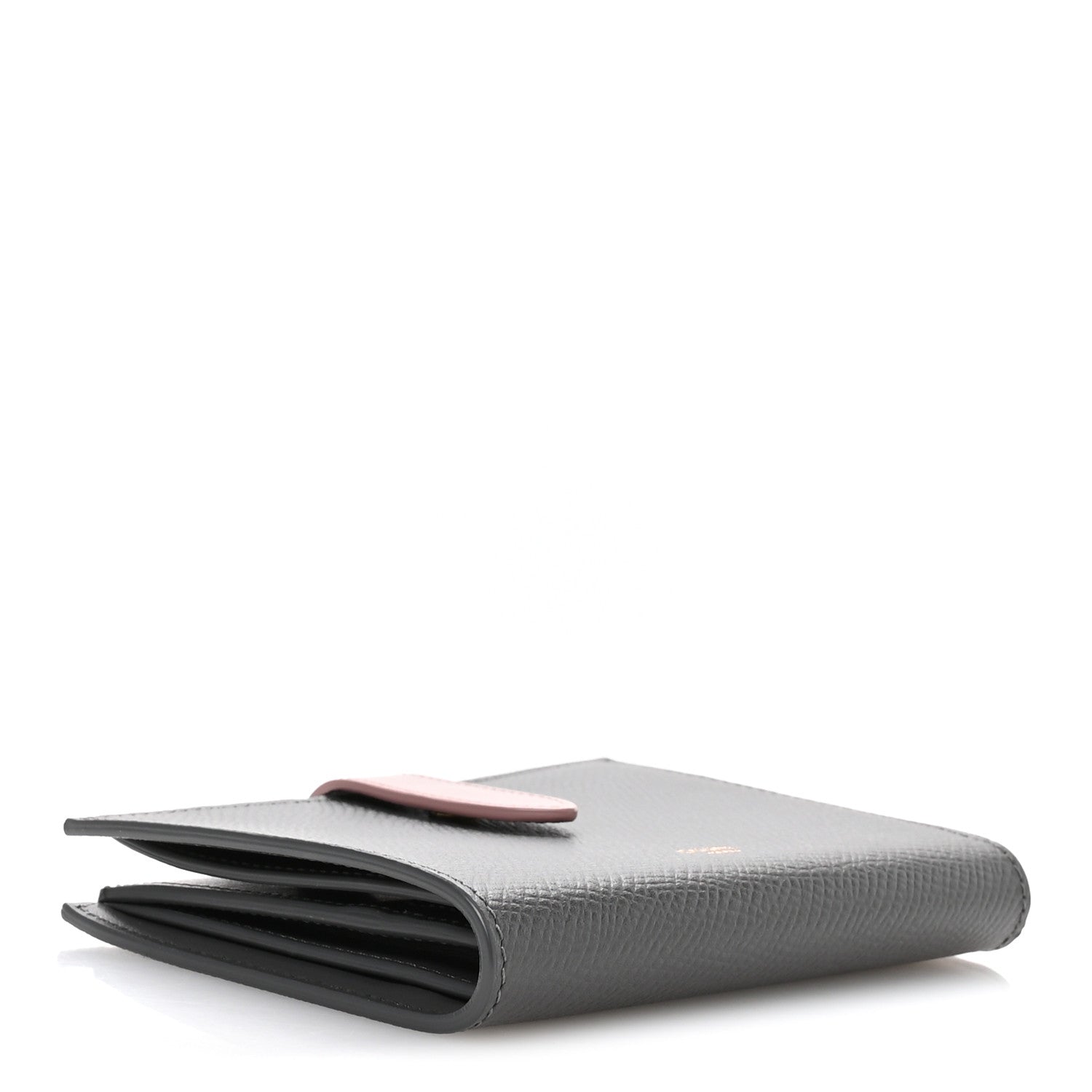 Celine Grained Calfskin Medium Multifunction Strap Wallet Grey Vintage Pink 4 of 10