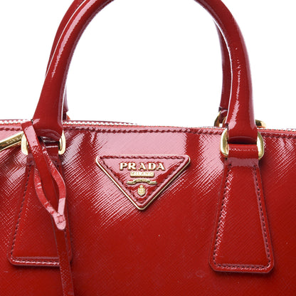 Prada Saffiano Vernice Mini Promenade Tote Rosso 13 of 13