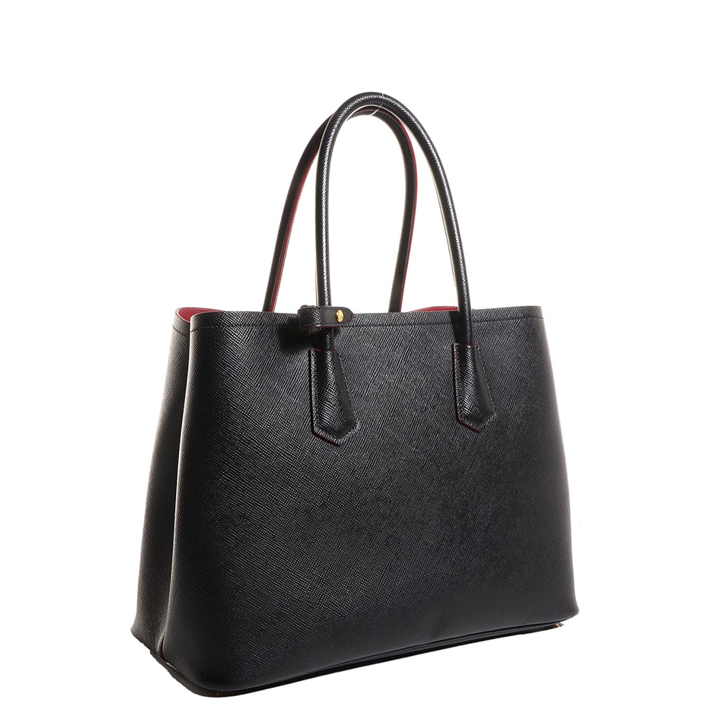 Saffiano Cuir Small Double Bag Nero Black