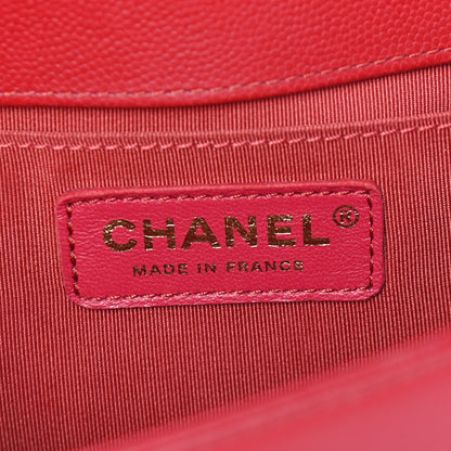Chanel Caviar Quilted Medium Boy Flap Red 5 of 10